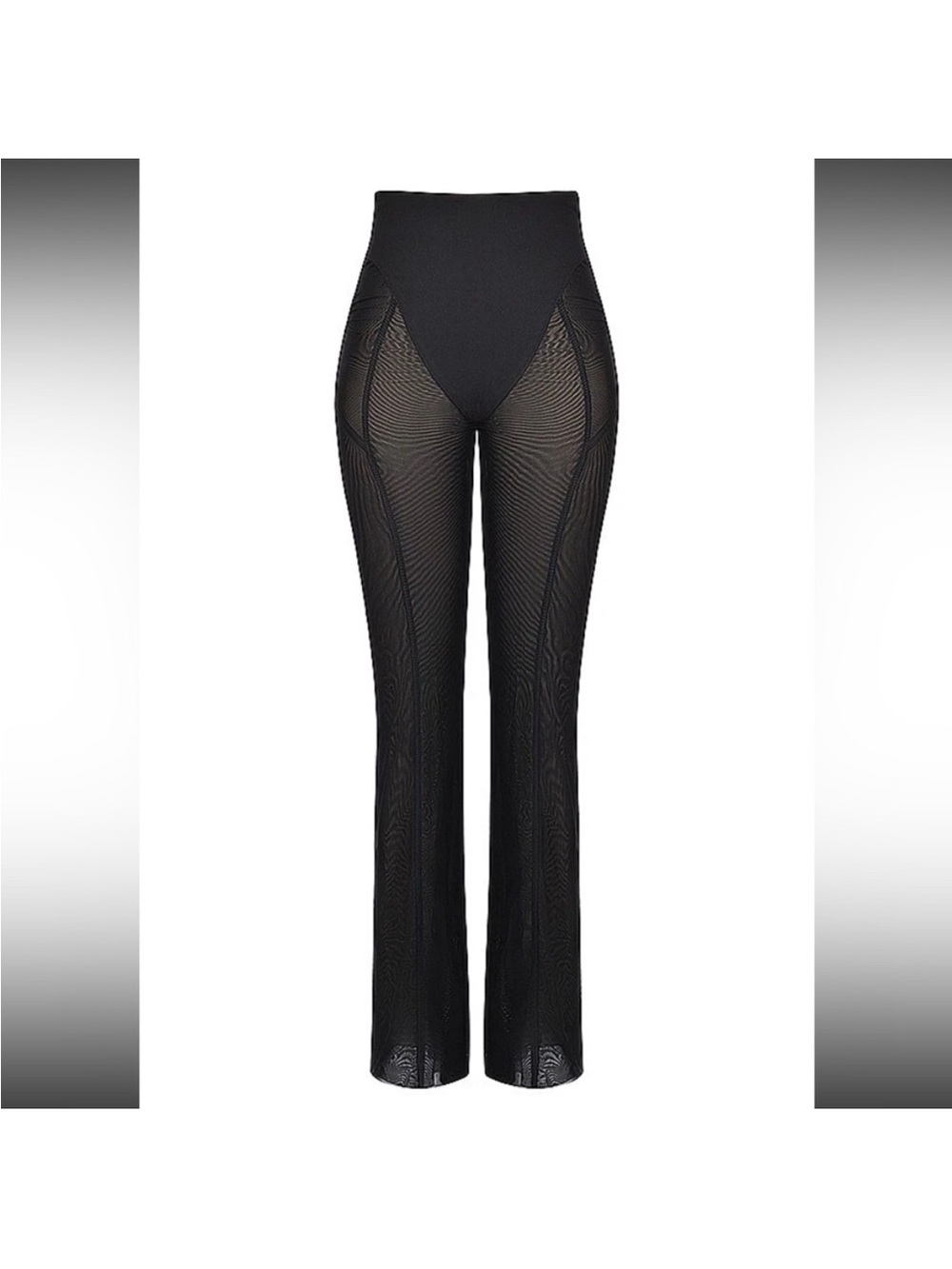 HOUSE OF CB 'Avalon' Black High Waist Trousers/Sz Small US 4-6 - Picture 3 of 11